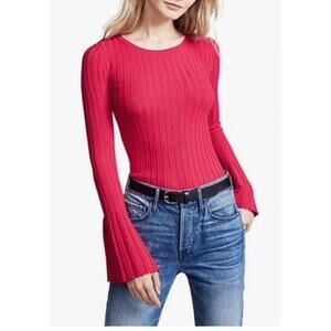 Bailey/44 Cossak Ribbed Bell Sleeve Sweater SZ L